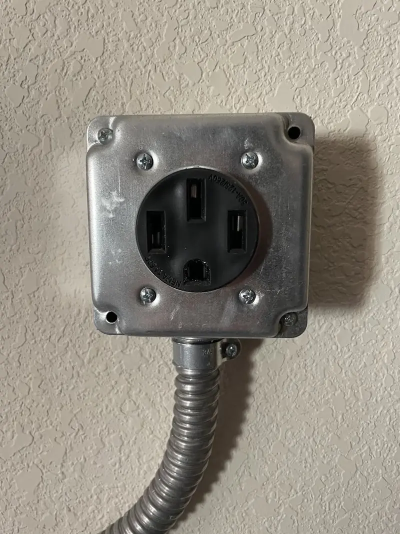 NEMA 14-50 outlet installed for Electrical Panel Upgrade in Mission